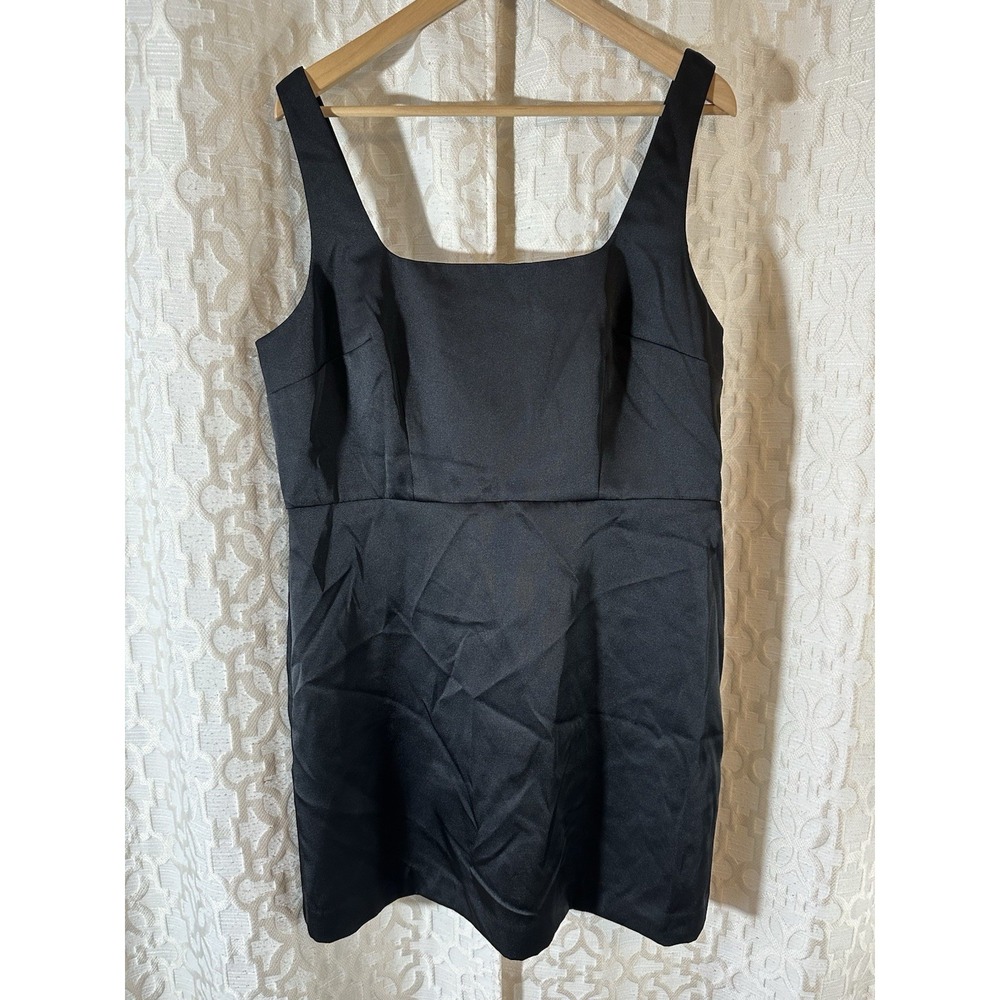 A New Day LBD little black dress Black Sheath Dress Sleeveless Scoop Neck 14 New